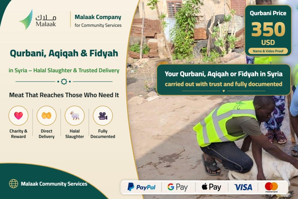 Udhiyah, Aqiqah and Fidyah Project in Syria