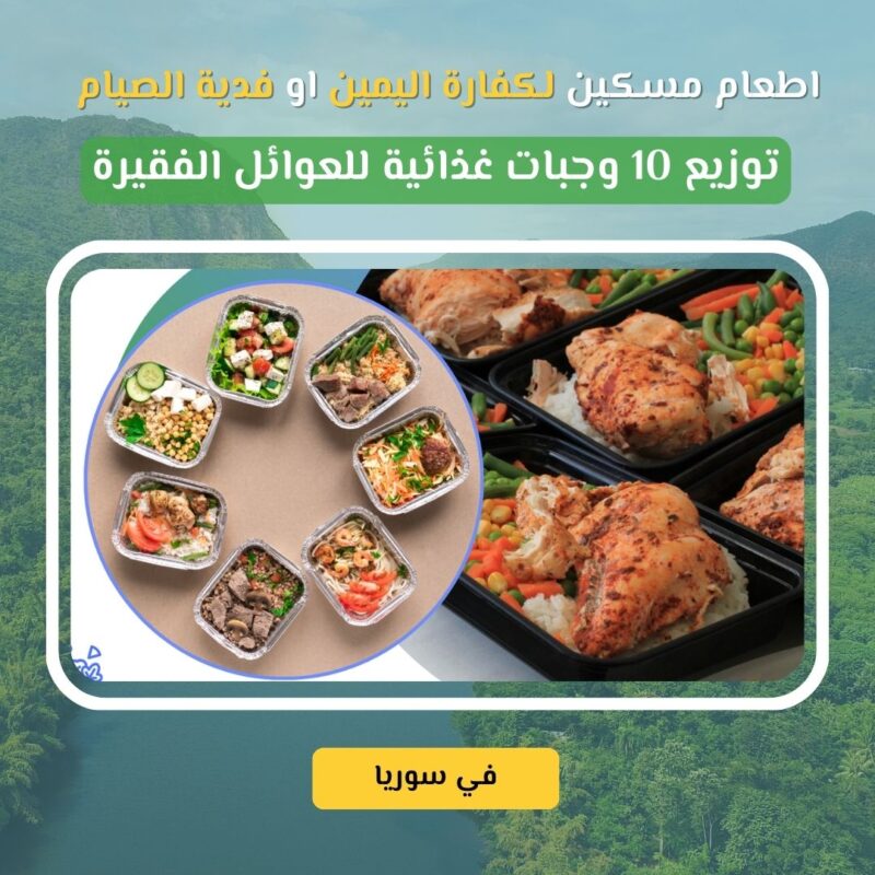 مشروع توزيع وجبات غذائية