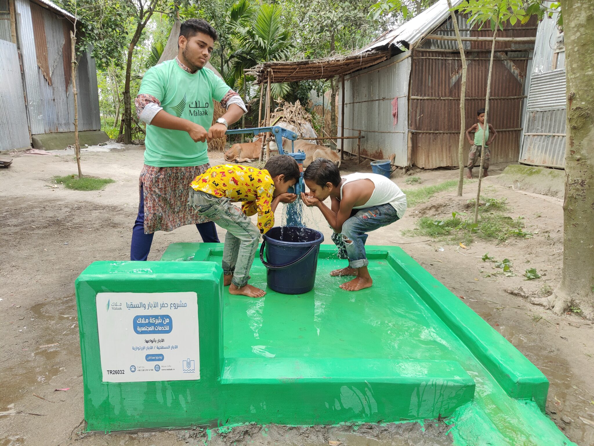 Manual artesian well project in Africa and Asia